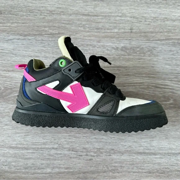 OFF-WHITE Unisex Black Pink Oversized Sponge Sole Sneakers